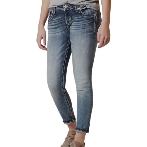 Miss Me Jeans Mid Rise Easy Ankle Skinny Jeans Size 27 - Picture 2 of 9